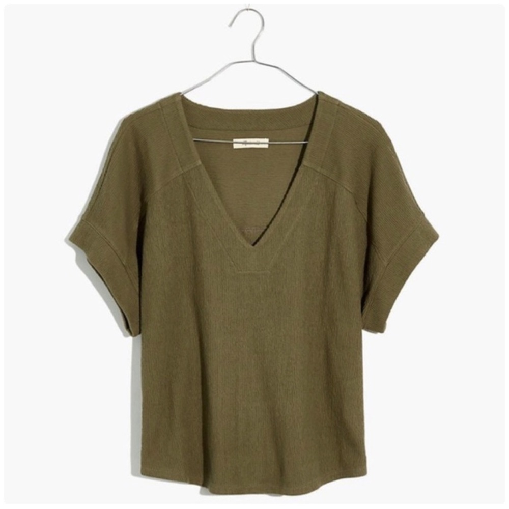 💥PRICE DROP💥 Ottoman Jacquard V-Neck Boxy Top